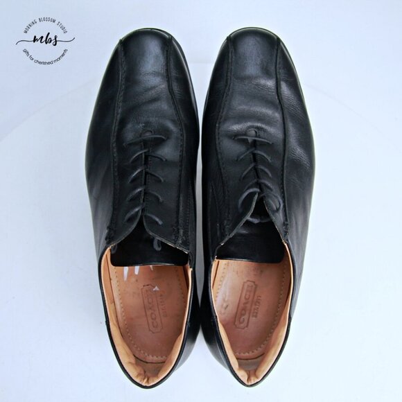 Coach‎ Corwin Stitched Italian Leather Lace Up Oxfords Black Men 12 main image 11